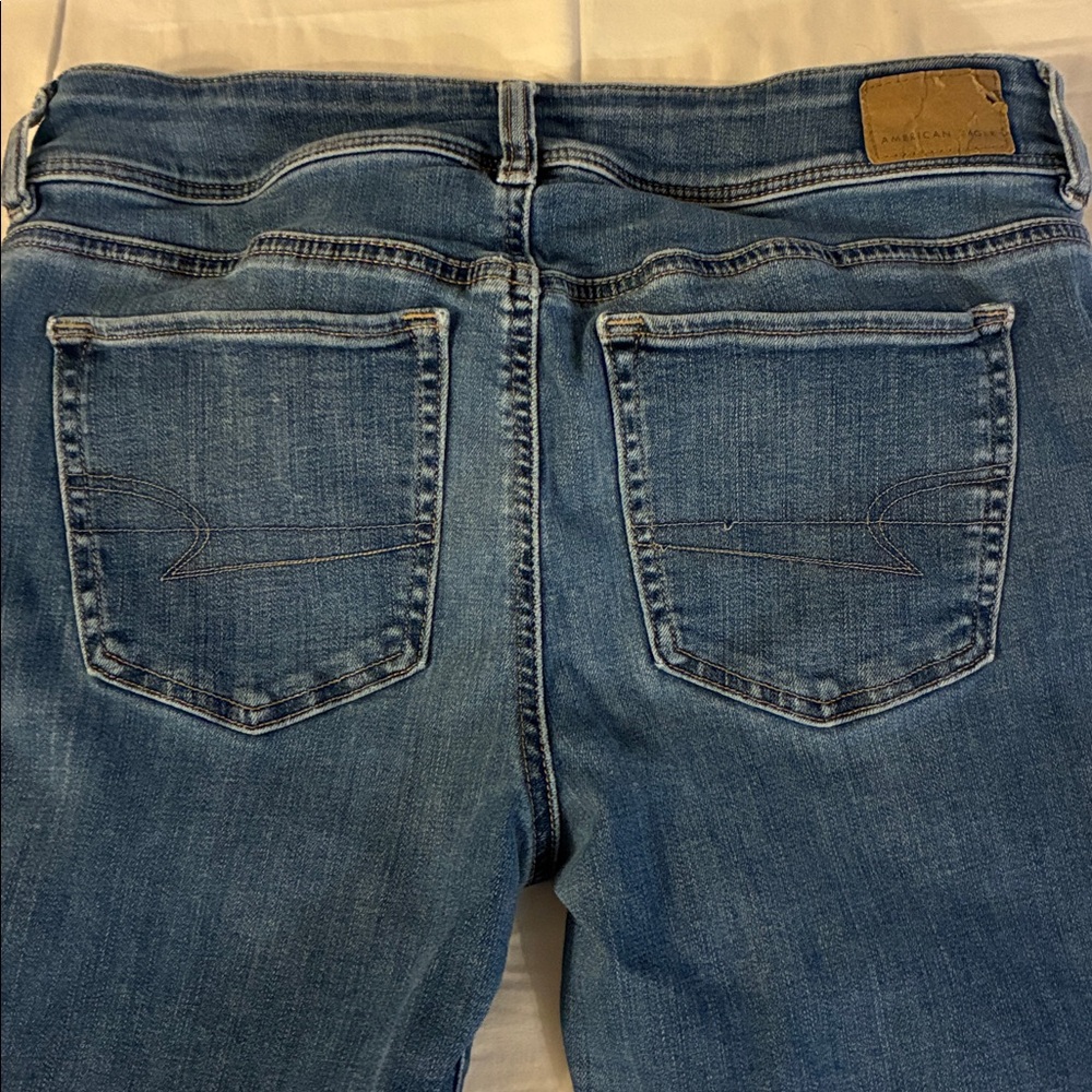 American Eagle Outfitters Blue Kick Boot Super Stretch Women’s 8 Short - Picture 6 of 12